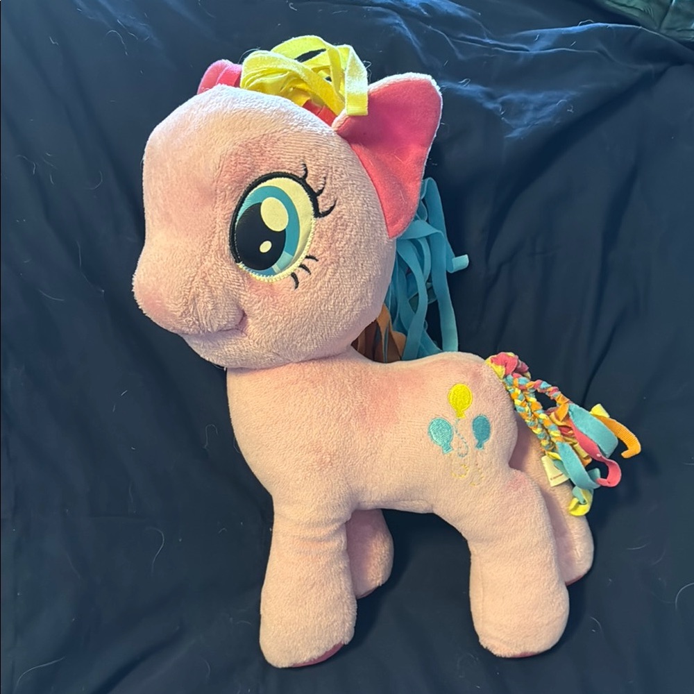 My Little Pony Brand Pink Stuffed Animal with Colorful Mane Pinkie Pie